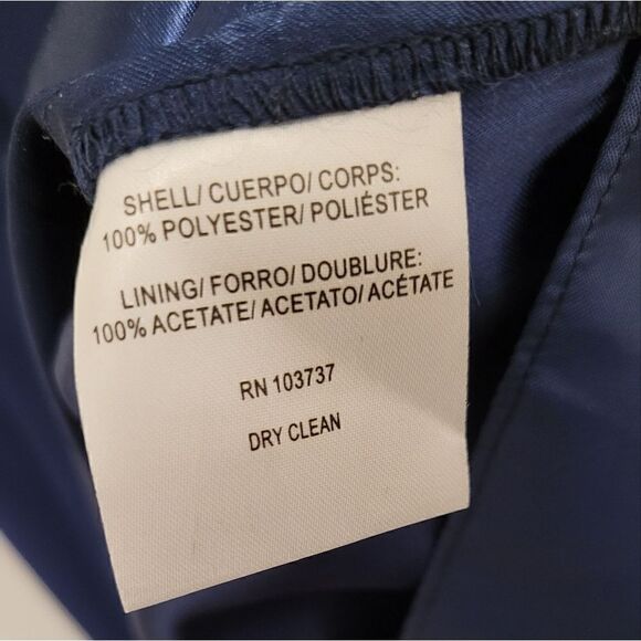 Donna Morgan Midnight Blue Halter Wedding Dress - Picture 13 of 14